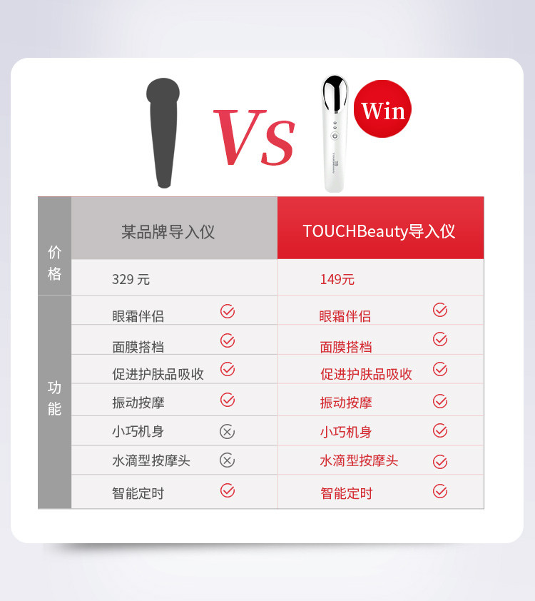 渲美 导入导出美容仪 深层清洁 高频震动 精华导入仪TB-1666