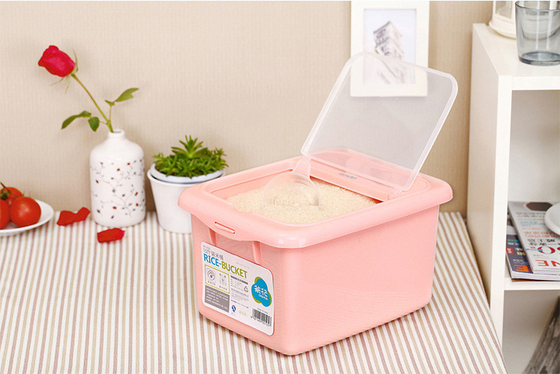 茶花家用米桶 米缸带盖防虫米桶防潮面粉桶 储米塑料箱