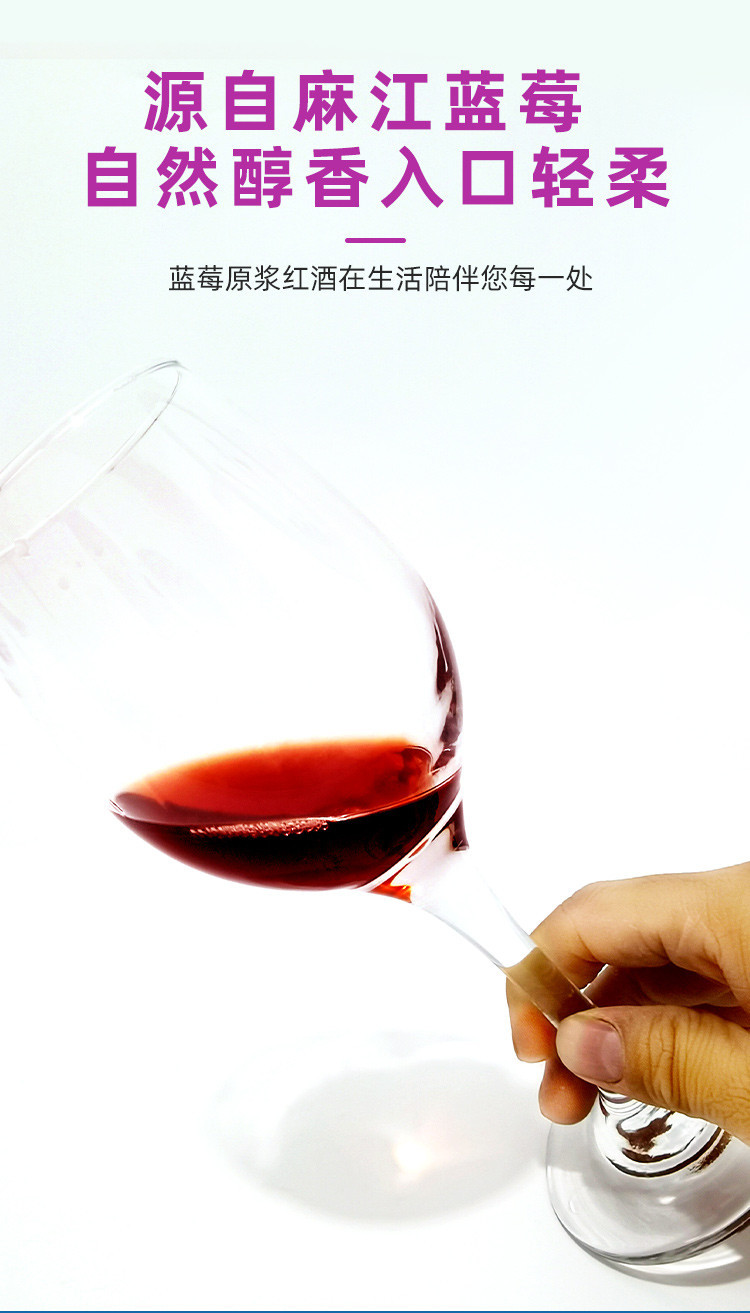 蓝笑 【买1得2】年货节促销麻江蓝莓酒500ml  原浆酒