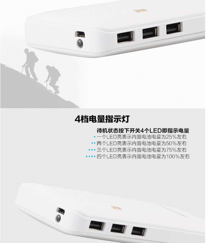 纽曼（Newsmy） RJ100 10000毫安三USB口移动电源充电宝