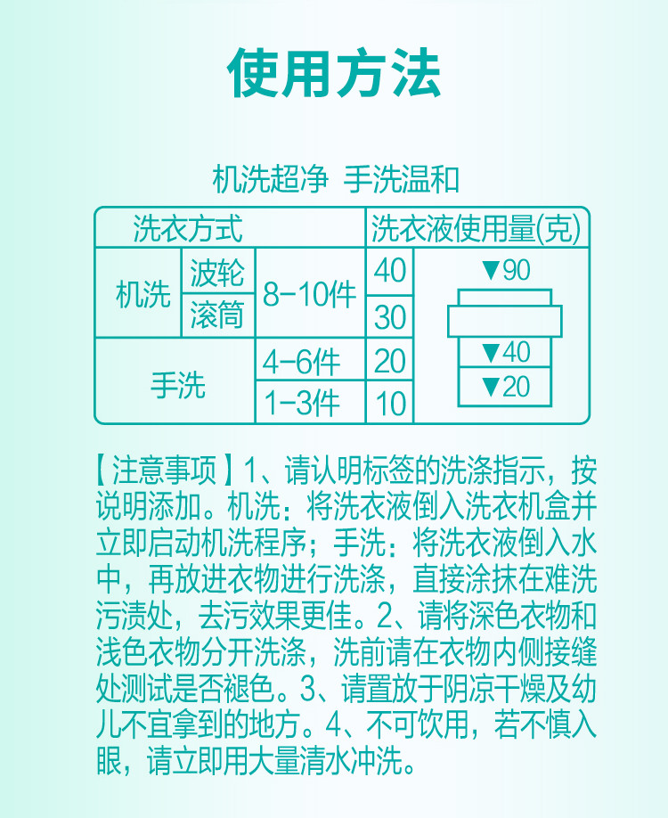 一味阳光 香氛深层清洁洗衣液 500mlx4瓶