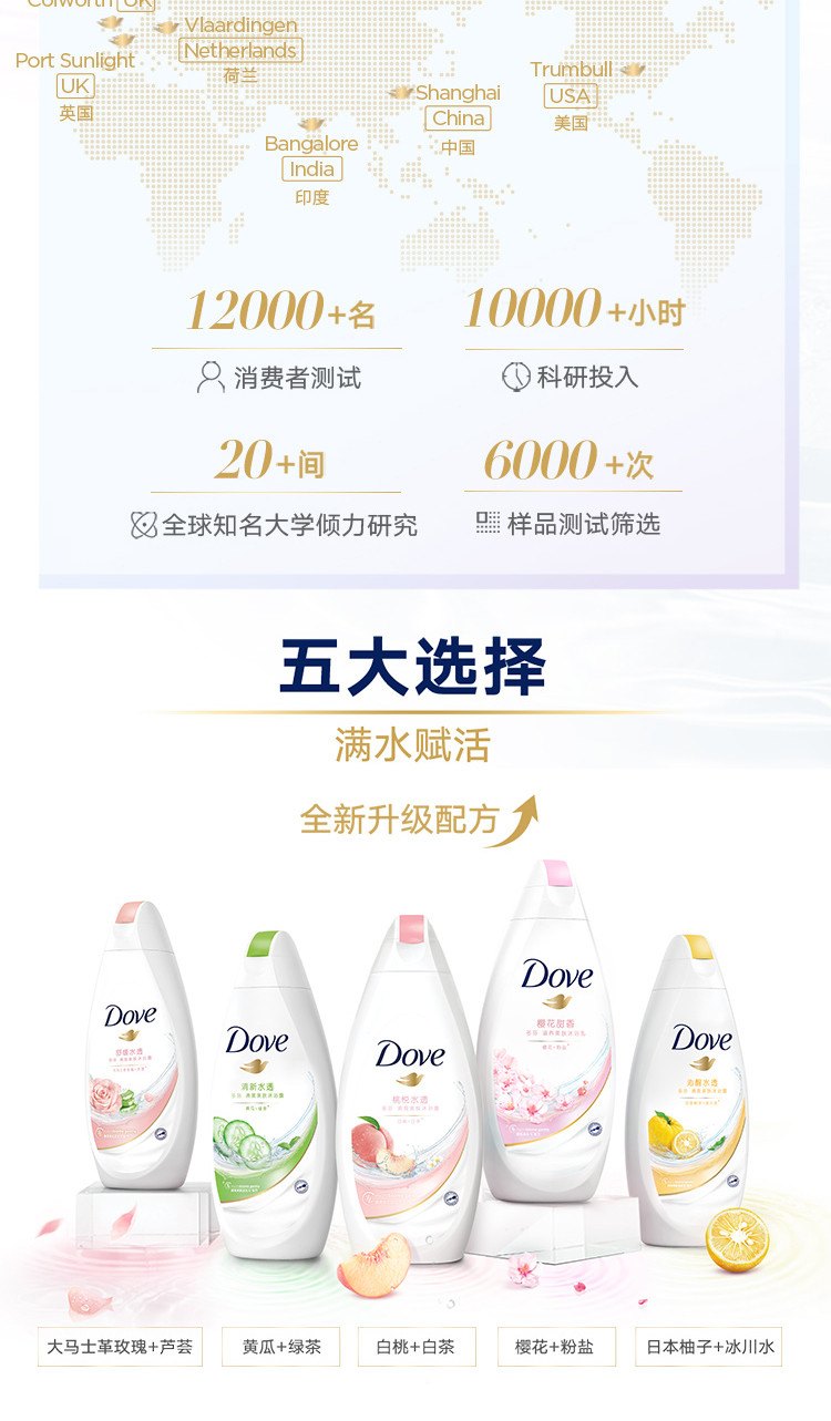 多芬/DOVE 樱花甜香滋养美肤沐浴乳400G