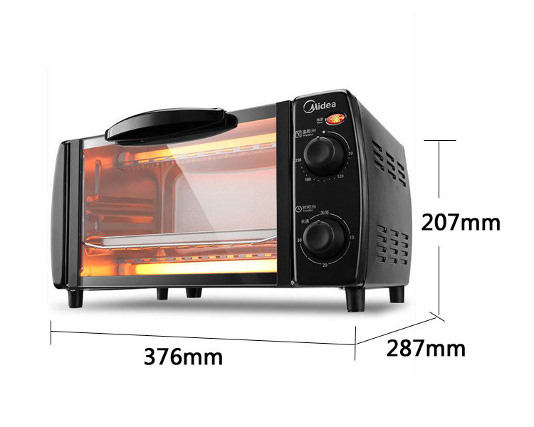 美的/MIDEA 电烤箱 家用多功能 烘焙小烤箱10LT1-108B