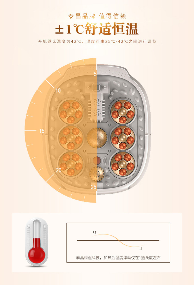 泰昌/Taichang TC-Z5301 全自动智能款按摩 控温 涌浪 泡脚盆 足浴盆