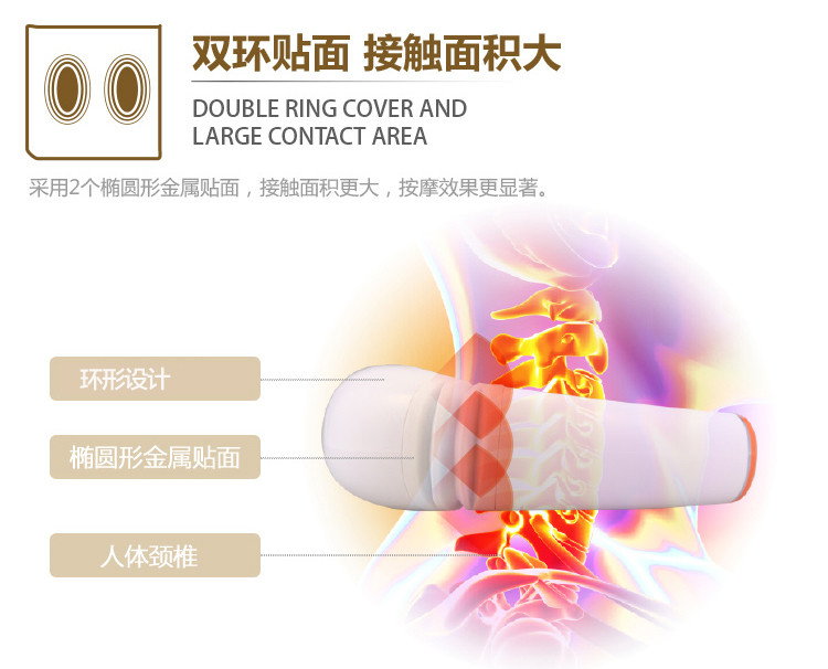 攀高/PANGAO 颈椎按摩器颈部脉冲按摩按摩枕经络按摩仪脉冲针灸护颈仪 PG-2601B21