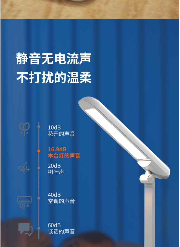 好视力 led台灯学习寝室书桌工作灯可调光8W TG2309-WH