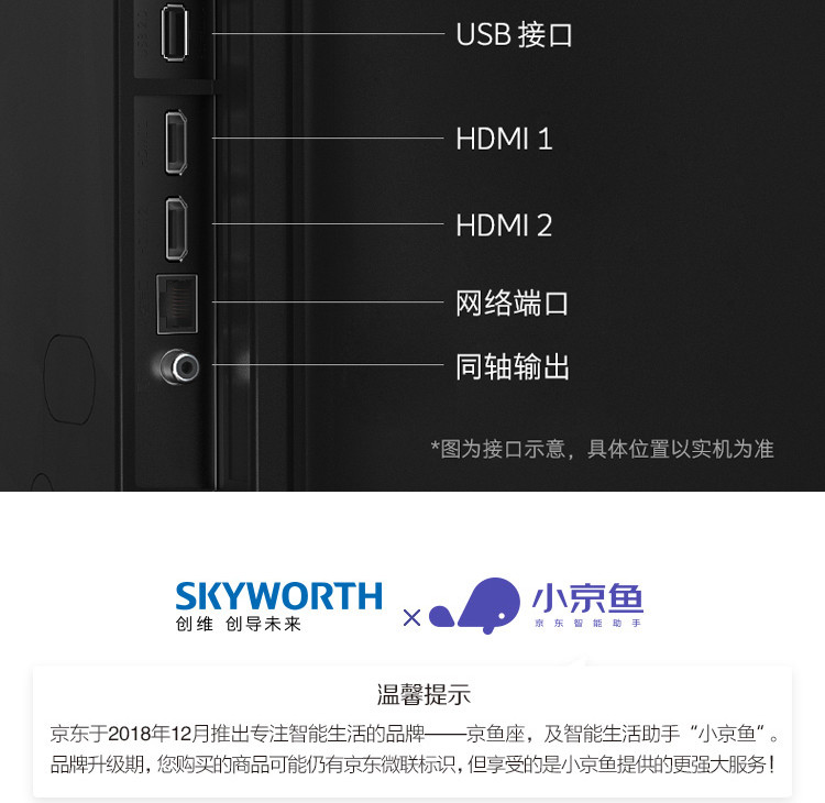 创维/SKYWORTH 4K超高清智慧屏 防蓝光护眼55英寸 远场语音超薄全面屏 55A11