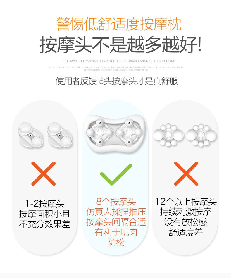 璐瑶 颈椎按摩器按摩椅垫护颈仪电动按摩枕头靠垫按摩仪器 LY-735