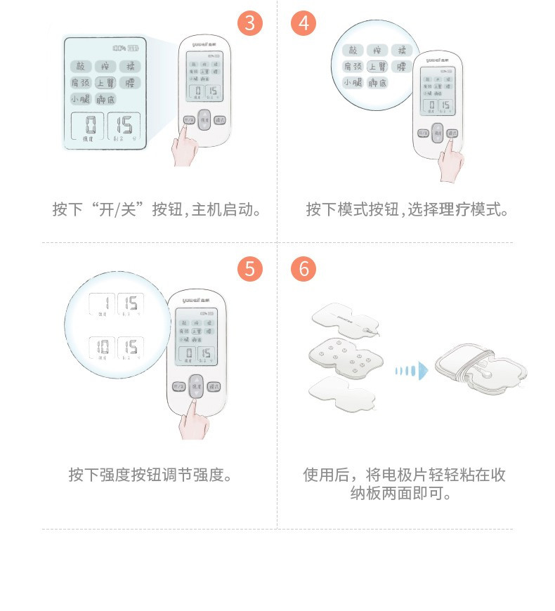 鱼跃（Yuwell） 低频理疗仪电疗仪家用便携颈椎按摩仪腰椎按摩器肩周辅助治疗仪 SDP-330