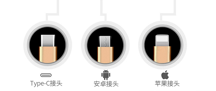 纽曼 苹果/Type-C/安卓三合一2米数据线一拖三充电线 XS06两米装