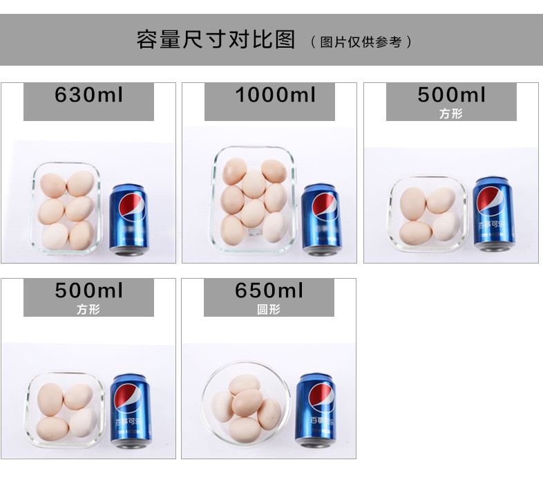 乐扣乐扣 玻璃保鲜盒格拉斯耐热便当盒5件礼盒套装LLG445S001