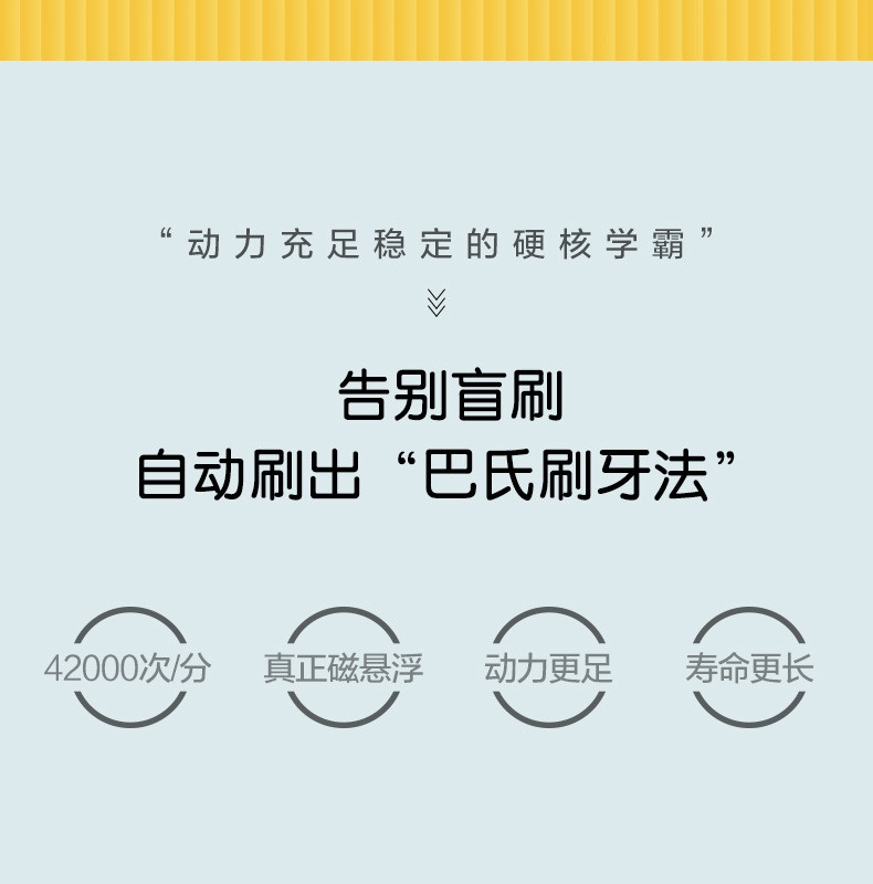 素士电动牙刷 成人口腔护理声波智能震动V1 性价比心选+内含2刷头+便携盒