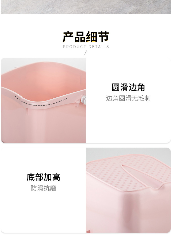 茶花 泡脚桶家用塑料洗脚盆按摩盆 0351