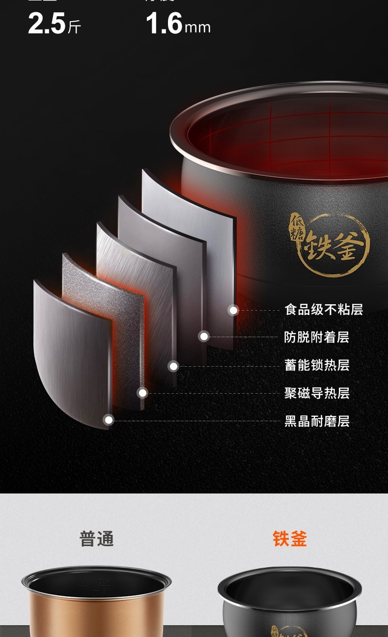 九阳/Joyoung 智能预约多功能大功率4L大容量铁斧内胆低糖电饭煲F-40TD02