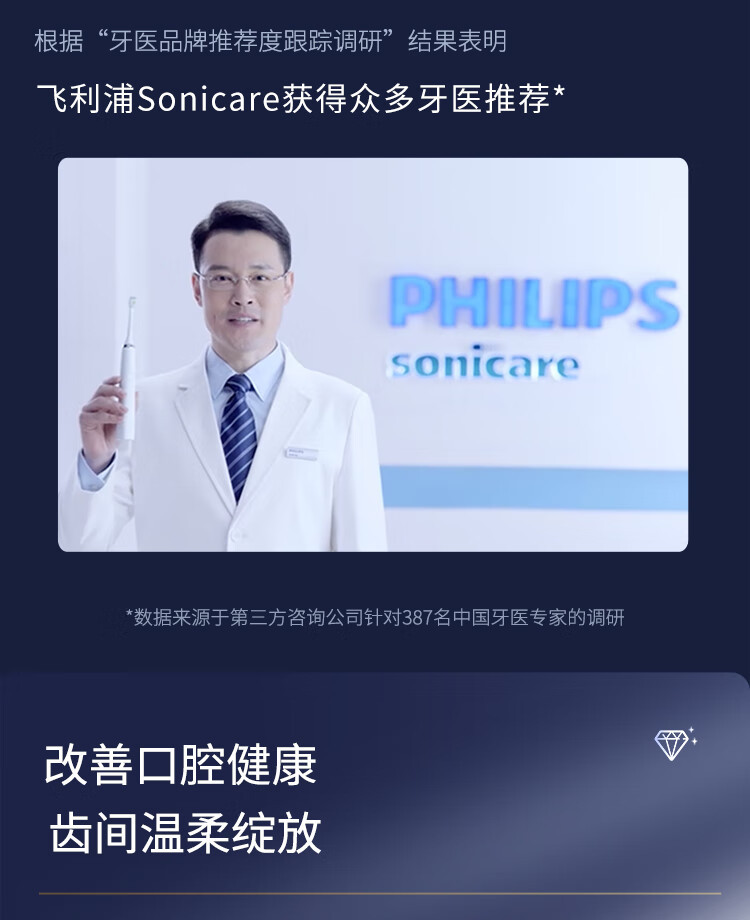  飞利浦/PHILIPS 电动牙刷成人  粉色