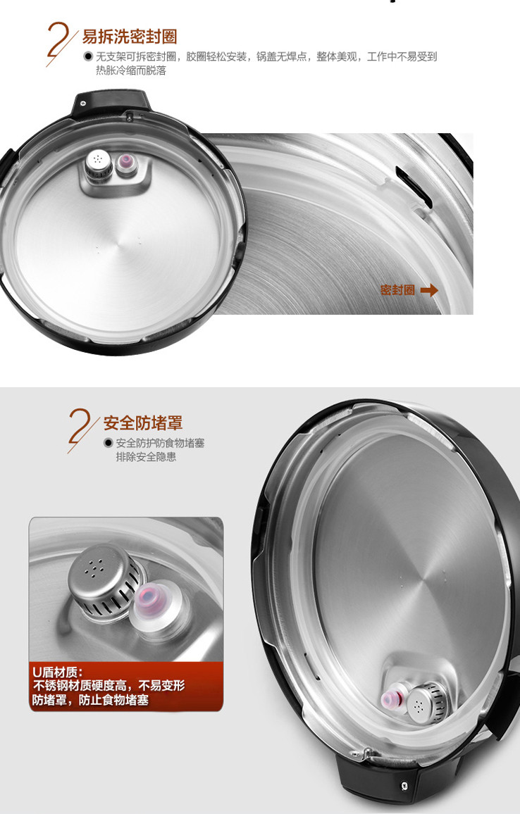 美的（Midea）电压力锅家用智能双胆4L电高压饭煲 MY-12CH402A