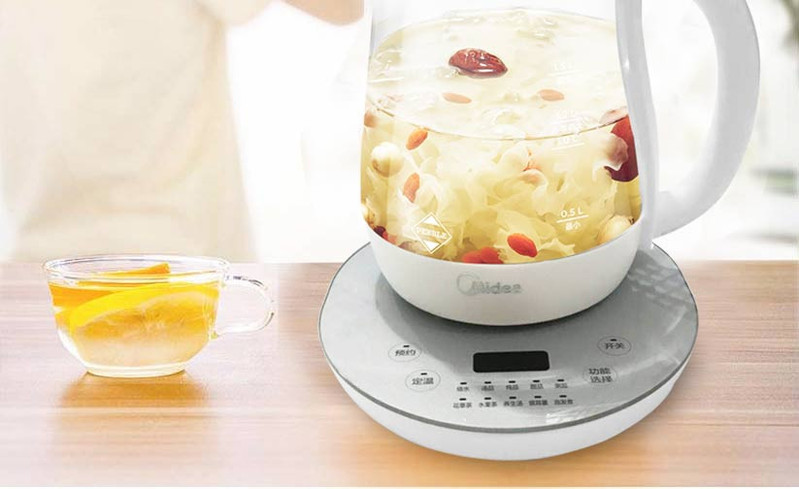 美的（Midea）养生壶1.5L电水壶烧水壶电热水壶煮茶壶花茶壶煮茶器带滤网GE1511a