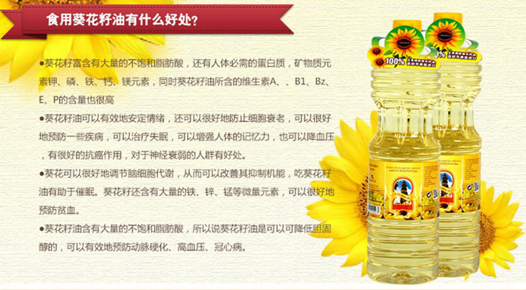 西班牙艾里娜斯压榨纯葵花籽油 1000ml×2瓶礼盒