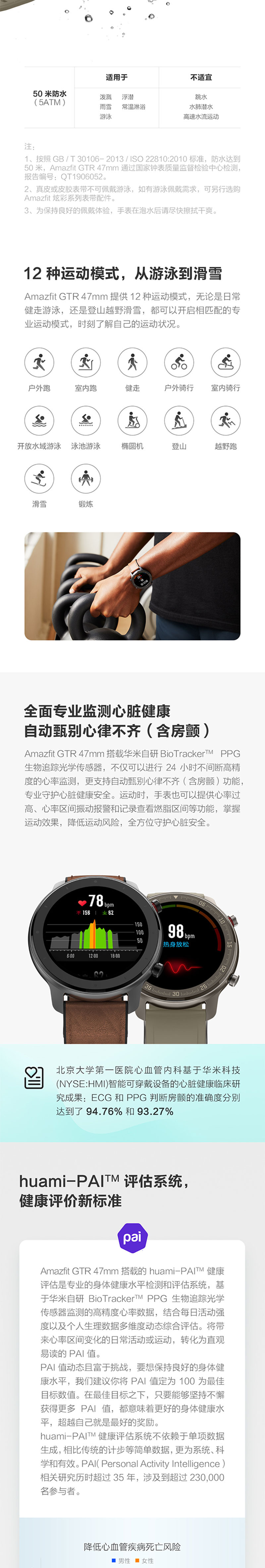 华米Amazfit GTR智能手表智能运动手表24天续航NFC50米防水