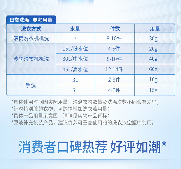 蓝月亮 洗衣液6斤薰衣草香机洗套装1kg瓶+1kg*2袋 10001416