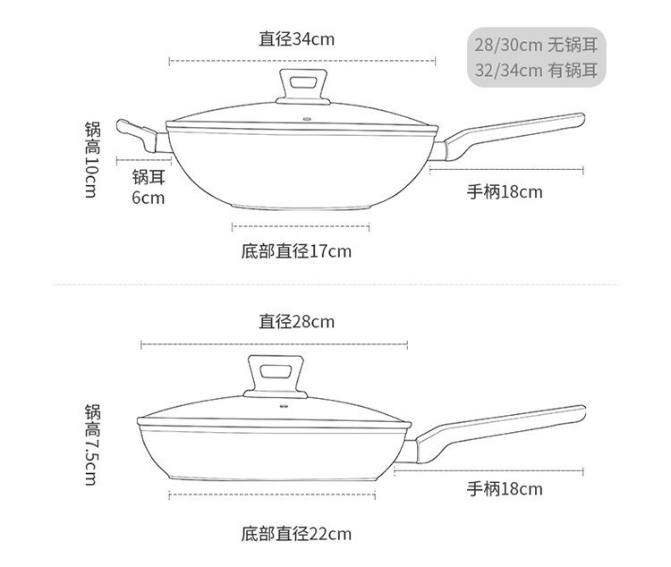 炊大皇/COOKER KING 翡翠绿不粘汤锅22CM TG22FC