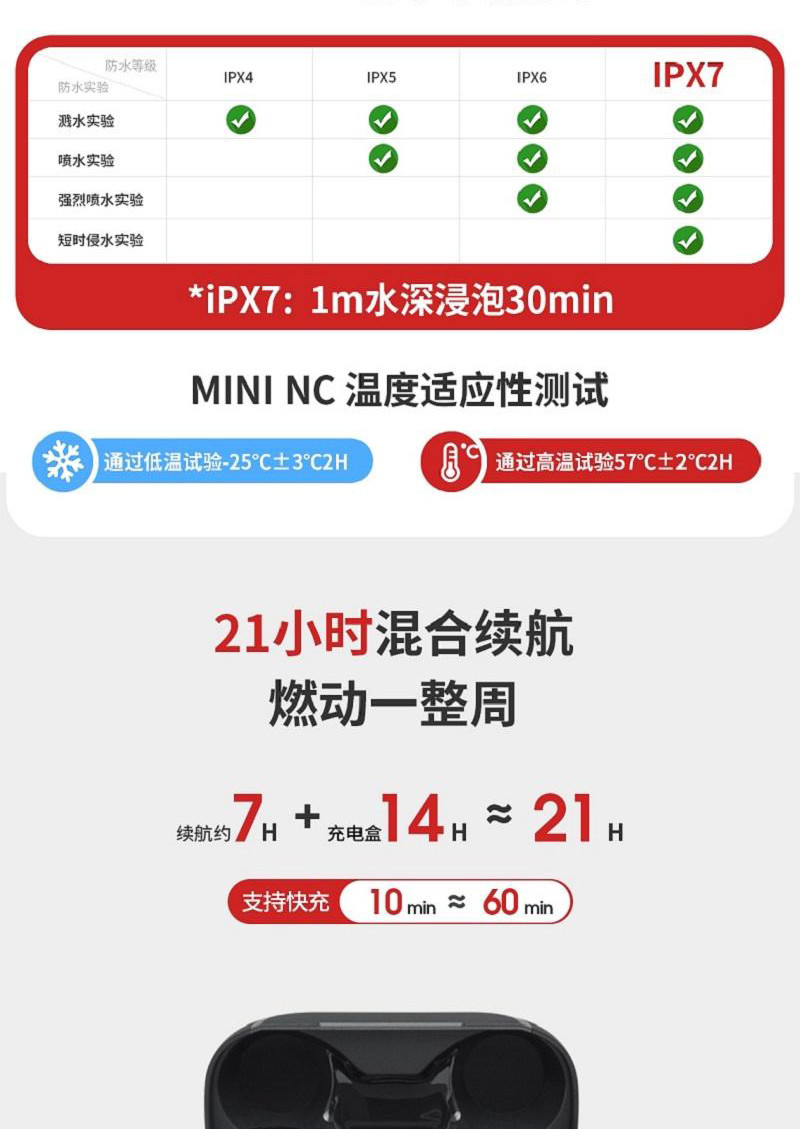 JBL 太空舱真无线降噪运动蓝牙耳机 REFLECT MINI NC