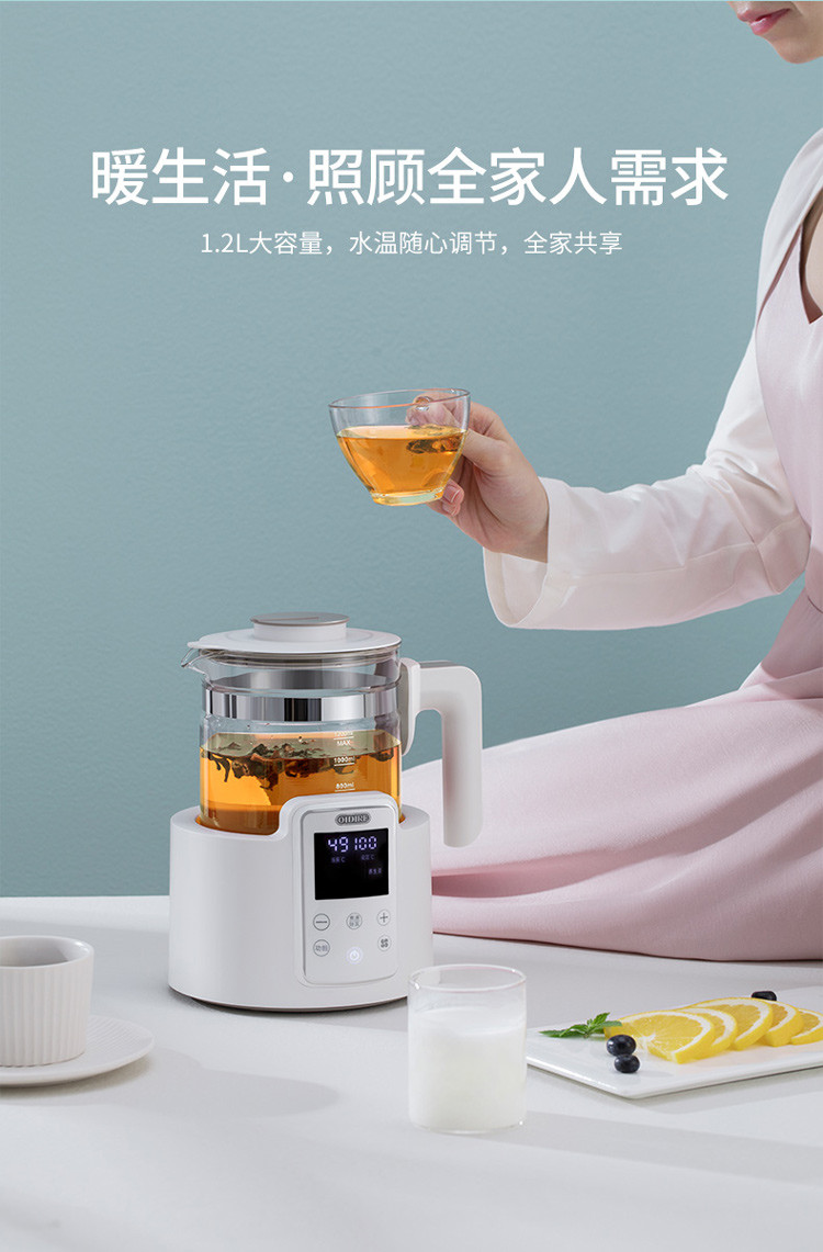 OIDIRE 恒温调奶器1.2L暖奶器消毒器二合一  ODI-TNQ8