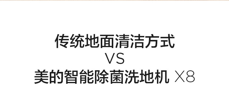 美的/MIDEA  洗地机无线智能除菌吸尘器家用吸拖洗一体机 X8