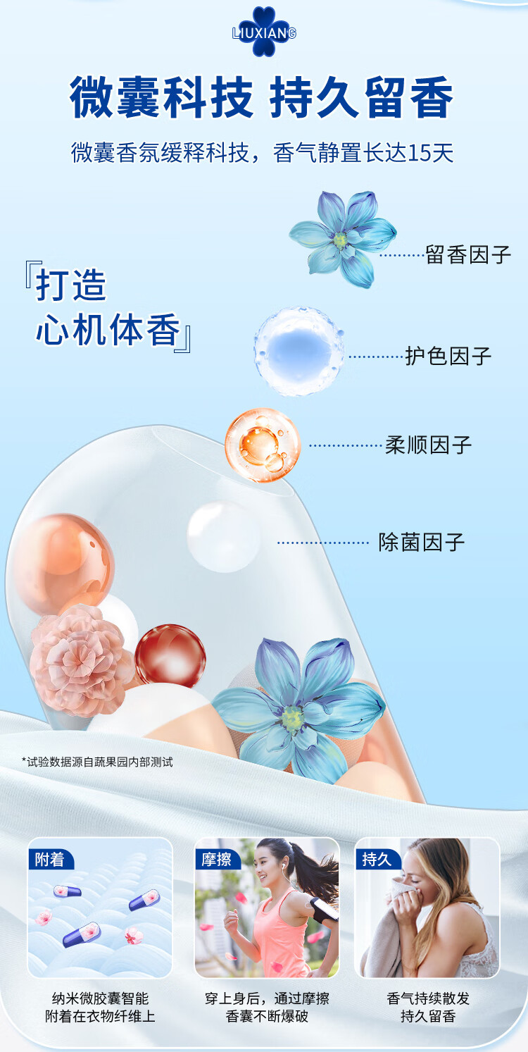 蔬果园 幸福四叶草香氛洗衣凝珠四合一80颗除螨除菌洁净柔顺护衣留香珠