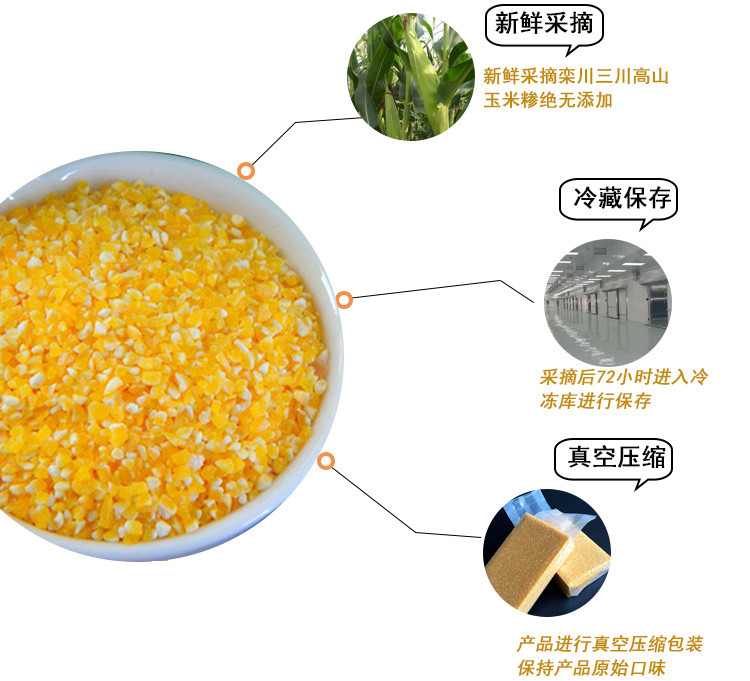 【洛阳消费扶贫】栾川高山玉米糁精选杂粮玉米碎真空包装500克/袋*4 包邮