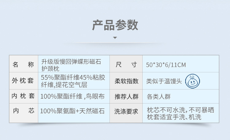 【洛阳金融积分兑换】睡眠博士枕芯 蝶形磁石记忆枕 慢回弹枕芯 太空枕 枕头（邮政网点自提）