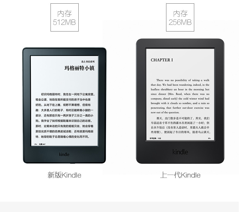 kindle 新款入门款升级版6英寸电子墨水触控显示屏 电纸书、电子书阅读器 wifi 白色