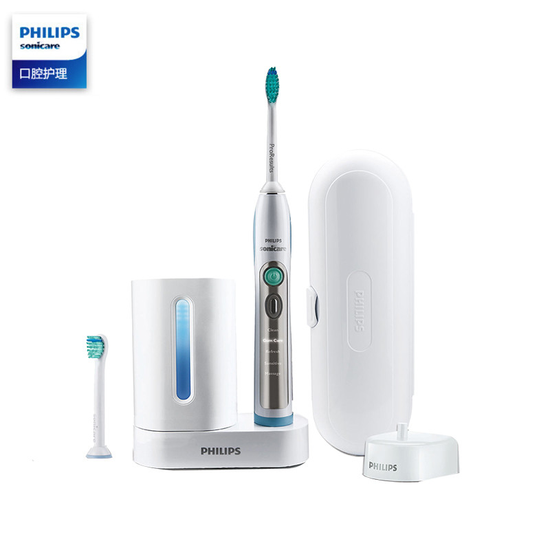 飞利浦（PHILIPS）电动牙刷HX6972/10充电式成人声波震动牙刷 带消毒器 5种刷牙模式