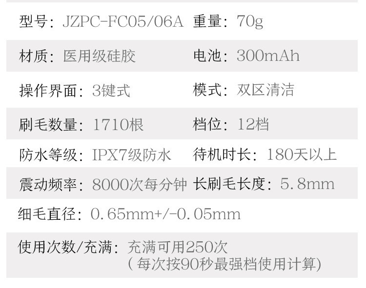 京造 无线充版硅胶声波洁面仪 超柔软刷毛洗面仪 电动毛孔清洁美容按摩洗脸仪 玫瑰红