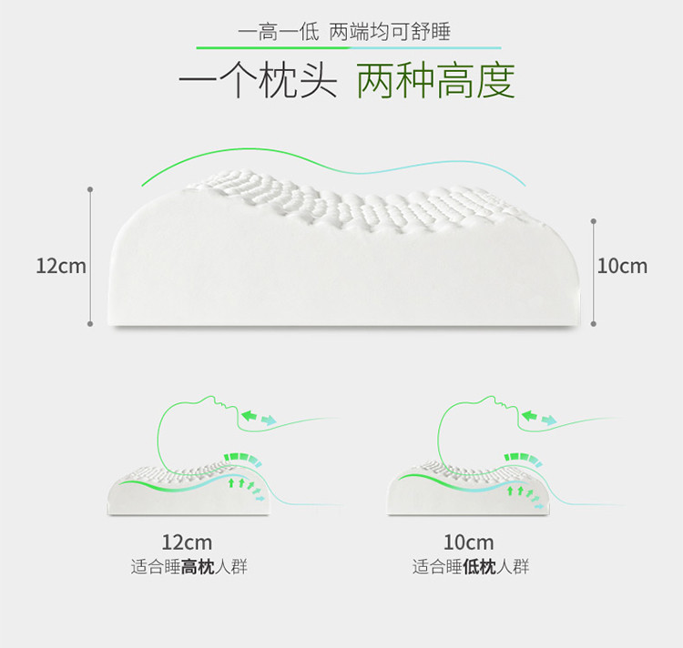 暖舒舒天然乳胶枕头护颈椎橡胶枕芯按摩枕  乳胶枕云端款（大号）单个装