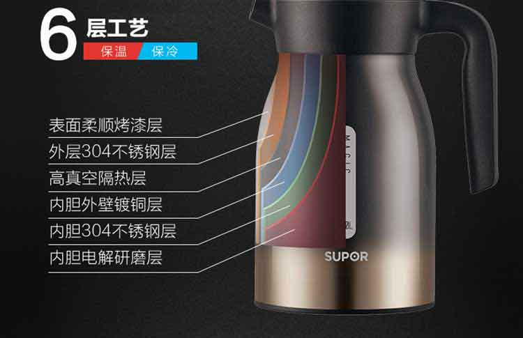 苏泊尔/SUPOR 极光保温壶2.3L KC23BW1