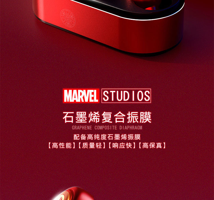 漫威 MARVEL 漫威数显款TWS蓝牙耳机WQMV66