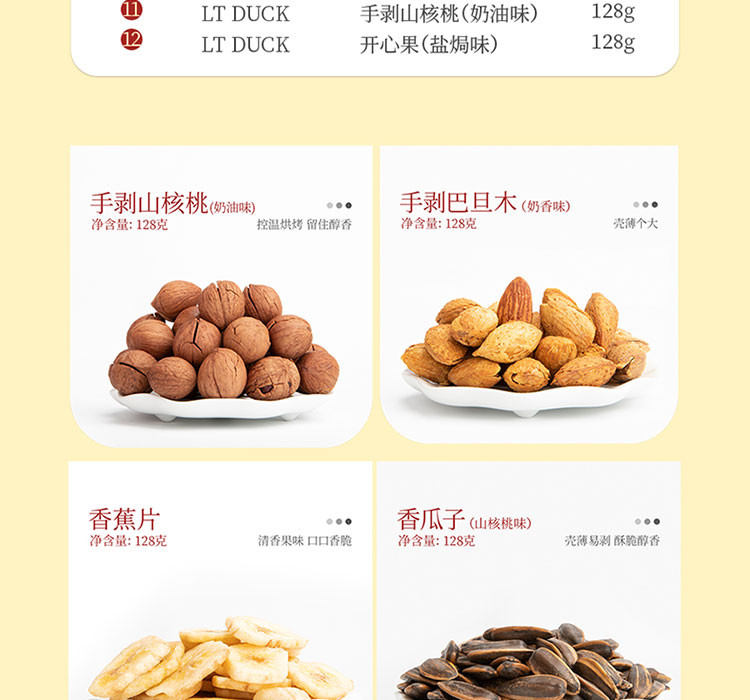 LT DUCK 小黄鸭硕果12品-338型坚果礼盒