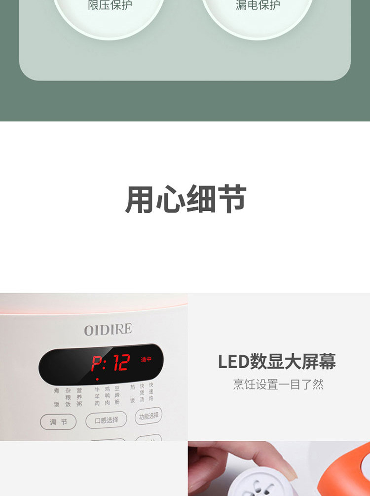 OIDIRE 德国OIDIRE智能电压力锅 ODI-YLG02