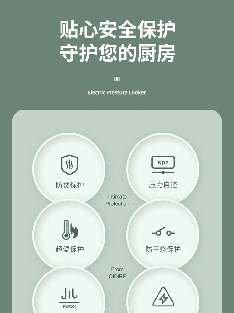 OIDIRE 德国OIDIRE智能电压力锅 ODI-YLG02