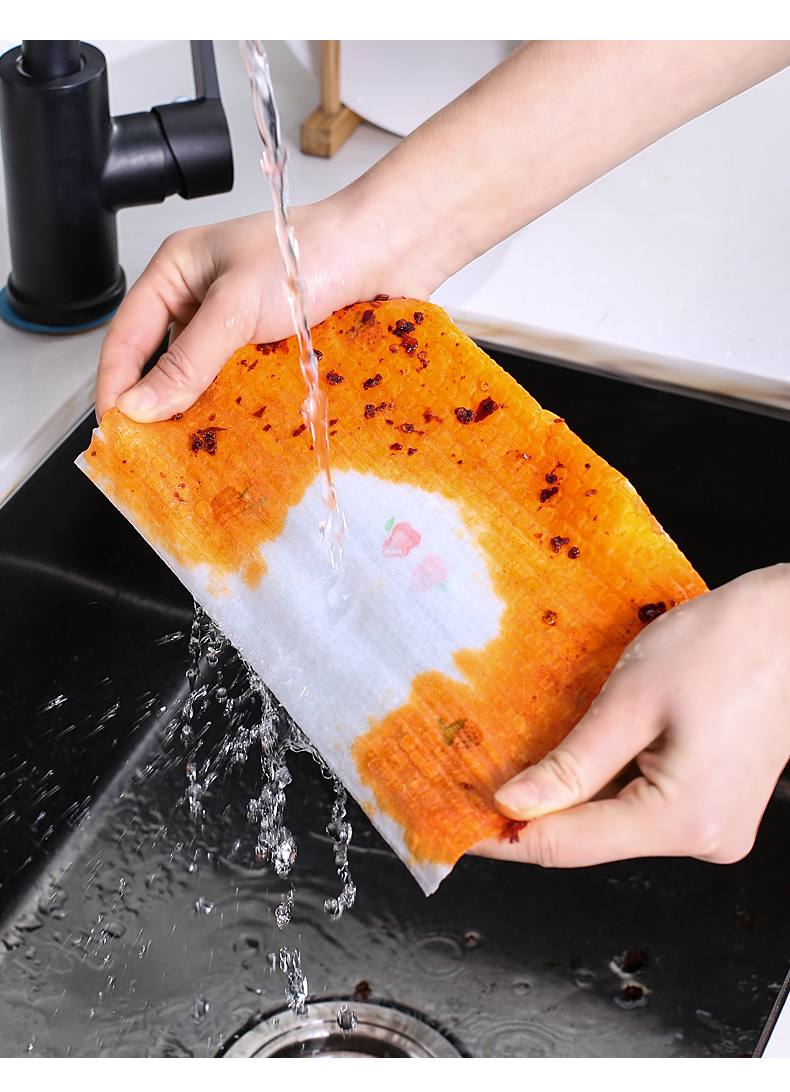 家易点 懒人抹布干湿两用家务清洁厨房用纸专用纸巾一次性洗碗布50片