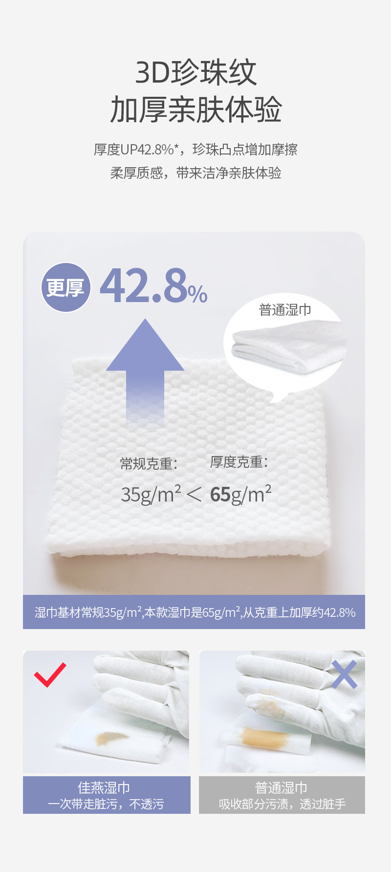 佳燕 80抽大包装加厚婴儿湿巾宝宝手口专用湿纸巾一次性儿童清洁湿巾