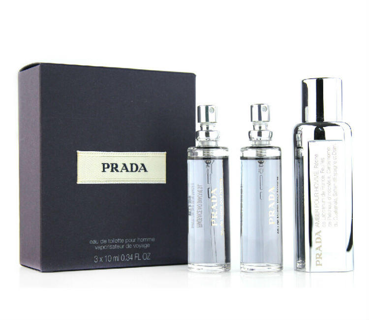 Prada普拉达 Pour Homme Edt同名男士淡香水10ml*3旅行套装