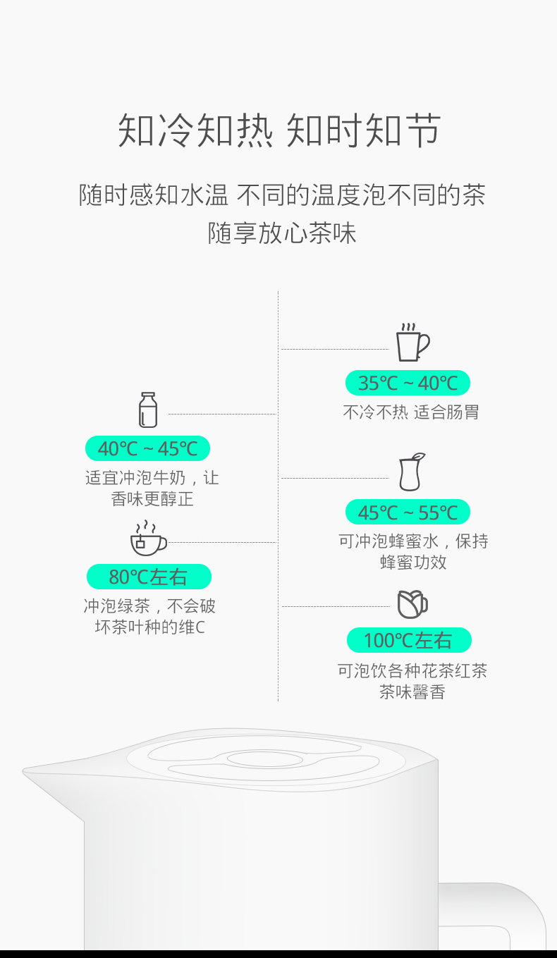 爱仕达新款家用304不锈钢保温壶客厅欧式小容量1升智能保温水壶