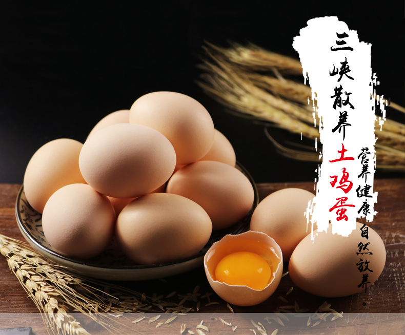 【仕外田源】农家橘林散养土鸡蛋新鲜草鸡蛋柴笨鸡蛋 30枚柴鸡蛋