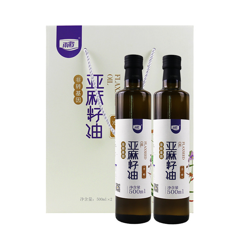 雨鹤 陕西洛南亚麻籽油500ml*2/礼盒