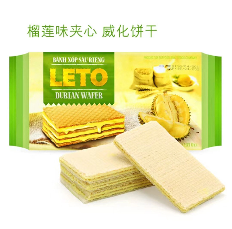 LETO 200g LETO榴莲味威化饼干