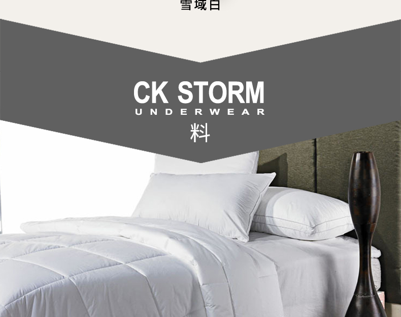 CK STORM 家纺正品 32S贡缎磨毛全棉舒适保暖天然棉花填充 棉花被 冬被5斤/6斤