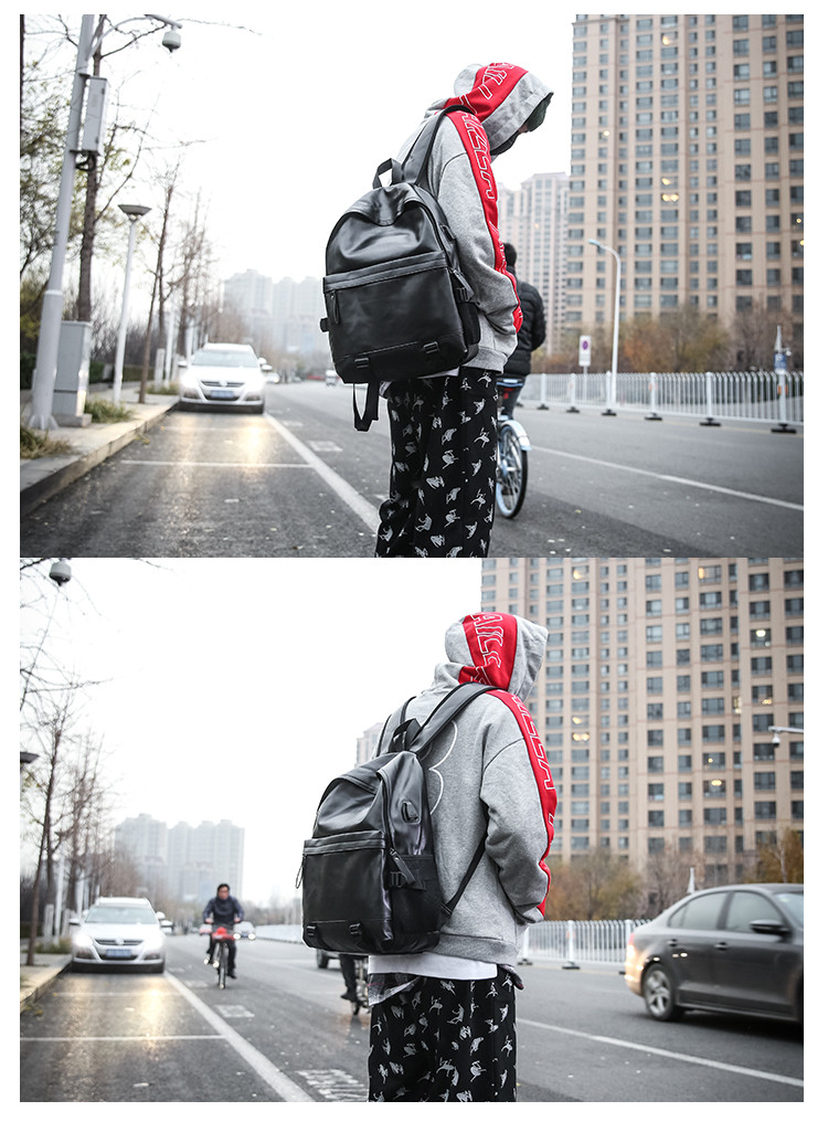 迪阿伦 双肩包男背包新款时尚简约大容量旅行包书包
