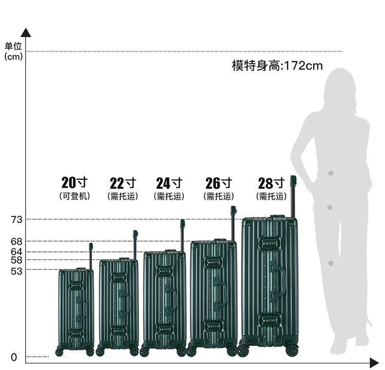 迪阿伦  行李箱20寸女男拉杆箱万向轮旅行密码箱包22寸箱子